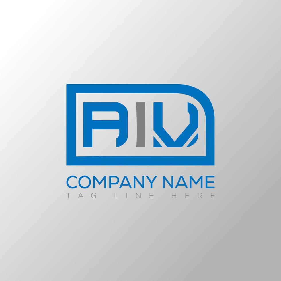 AIV letter logo creative design. AIV unique design. vector