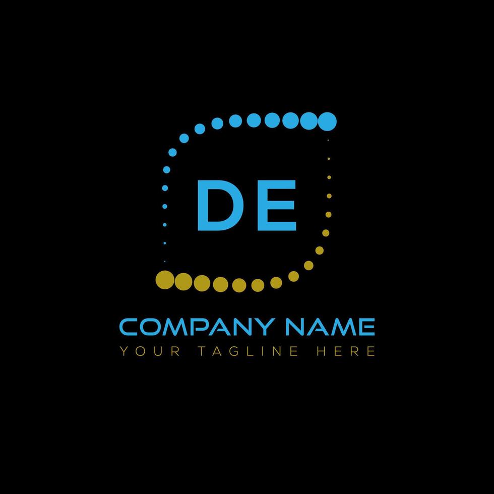 DE letter logo creative design. DE unique design. vector