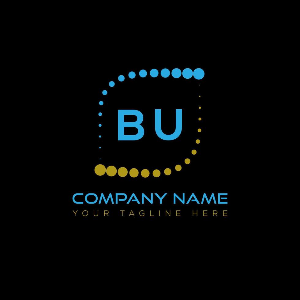 BU letter logo creative design. BU unique design. vector