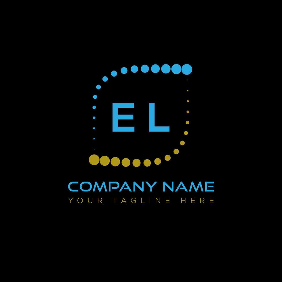 EL letter logo creative design. EL unique design. vector