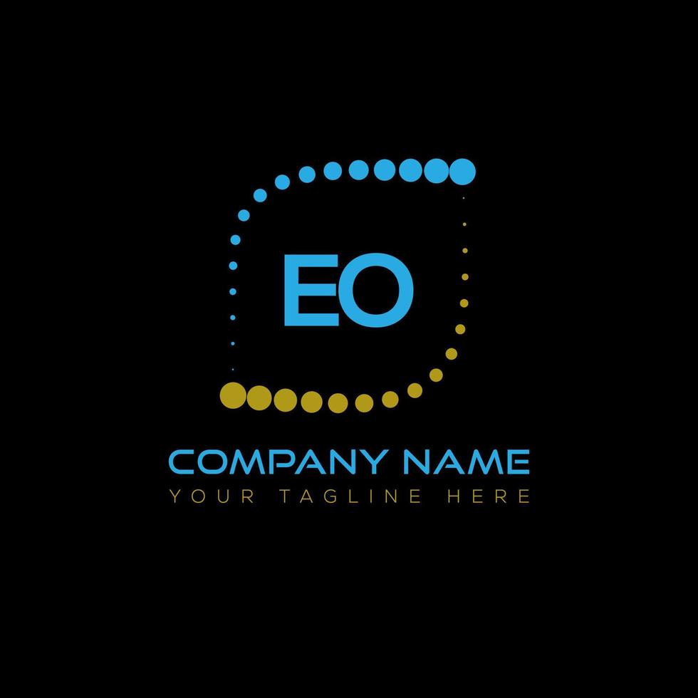 EO letter logo creative design. EO unique design. vector