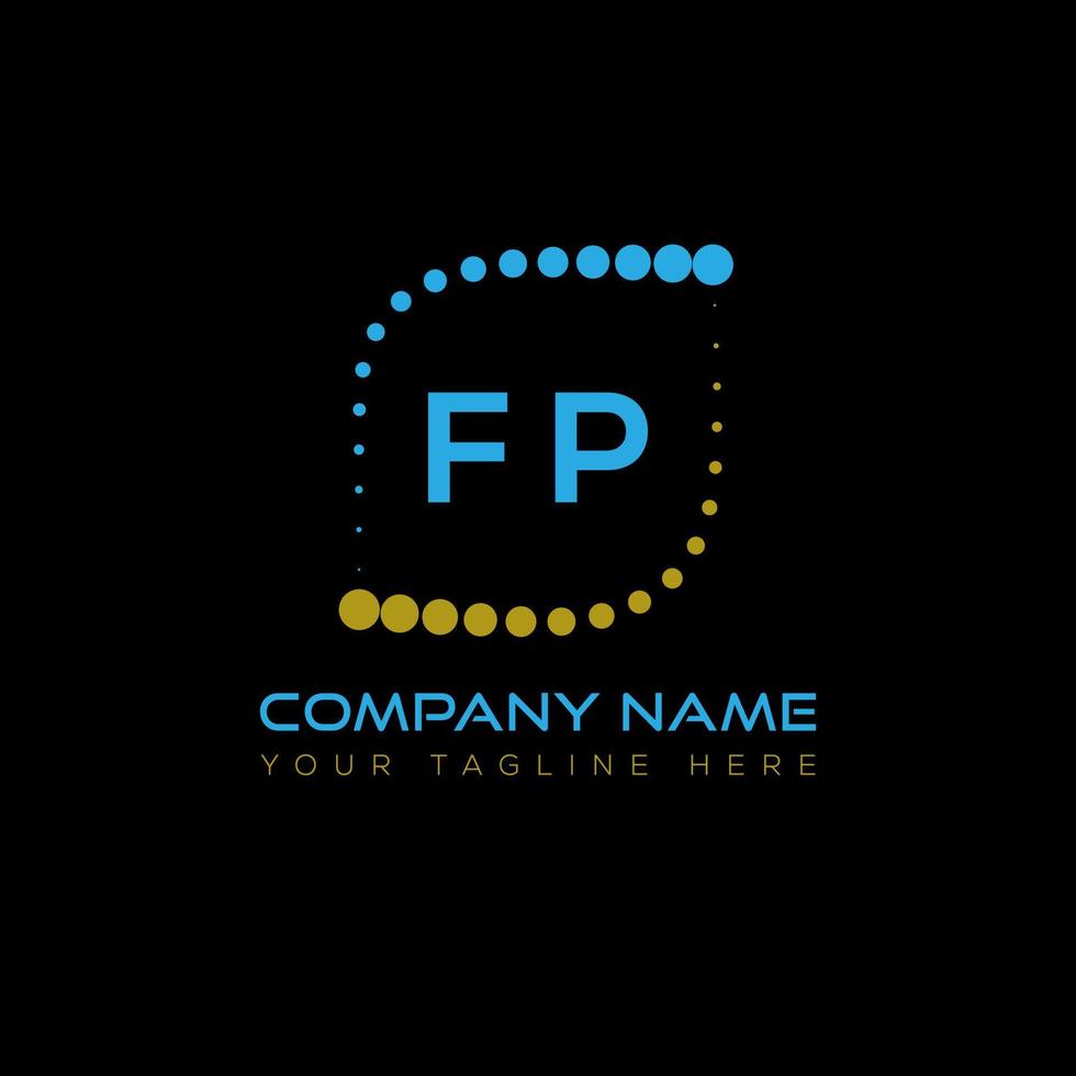FP letter logo creative design. FP unique design. vector