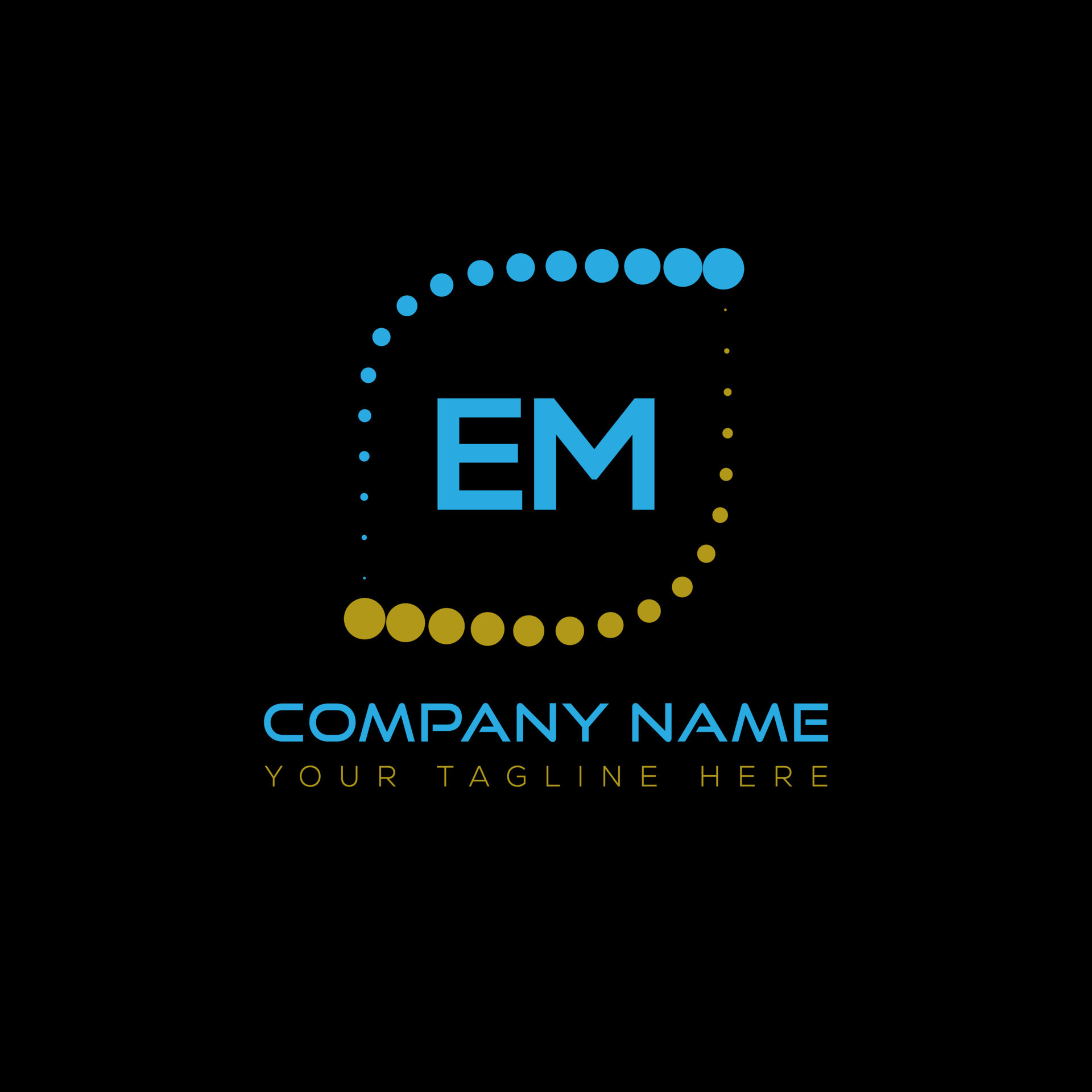 EM letter logo creative design. EM unique design. 20367817 Vector Art