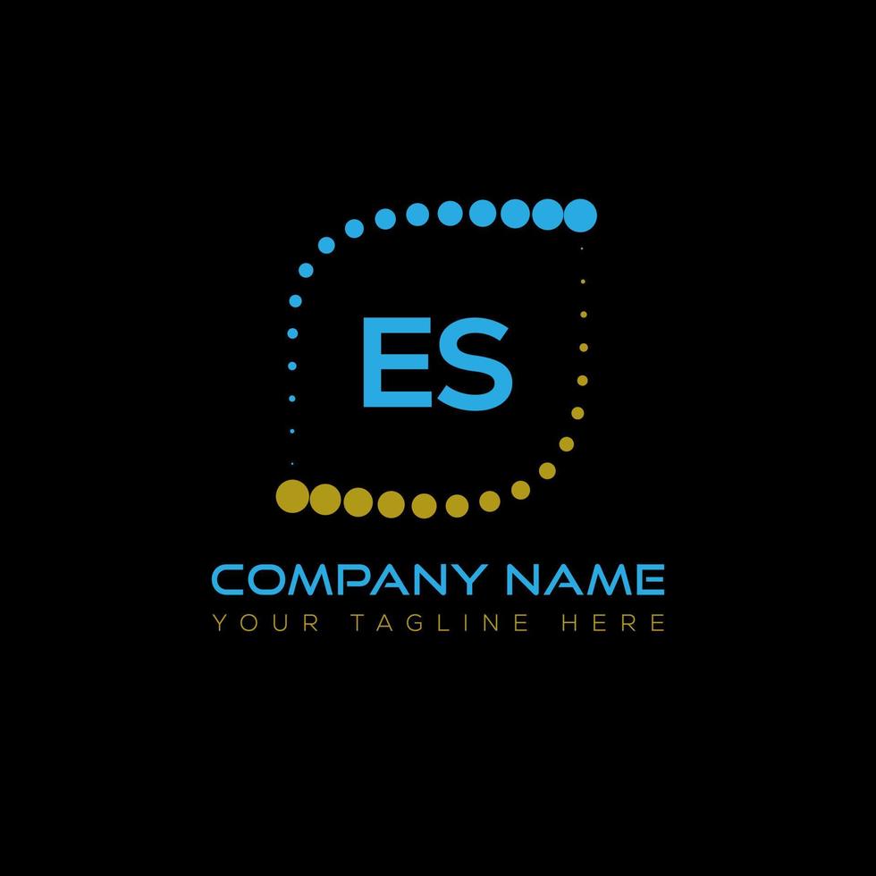 ES letter logo creative design. ES unique design. vector