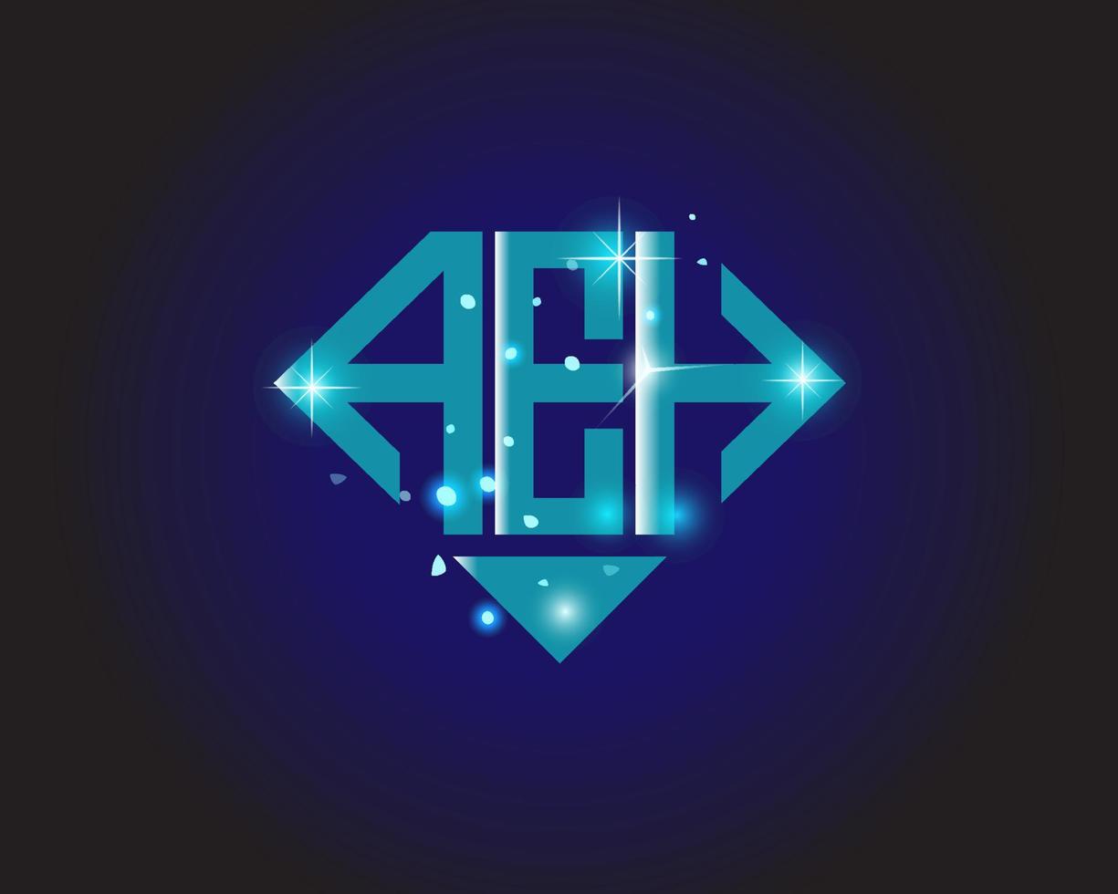 AEH letter logo creative design. AEH unique design. vector
