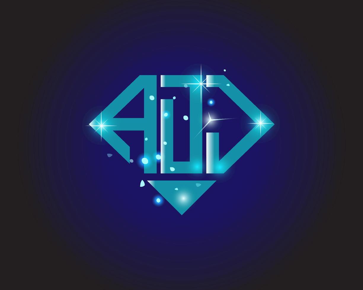 adj. letra logo creativo diseño. adj. único diseño. vector