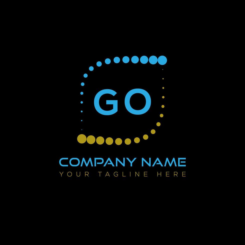 GO letter logo creative design. GO unique design. vector