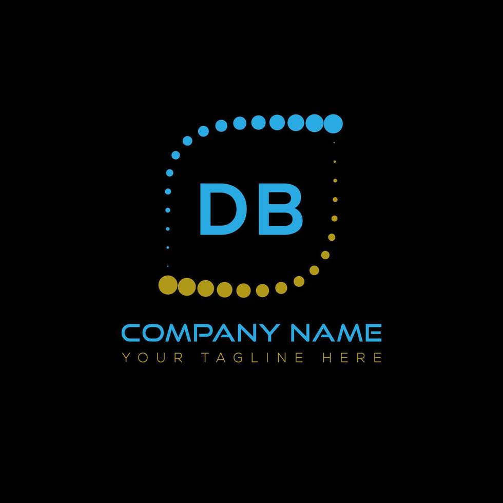 DB letter logo creative design. DB unique design. vector