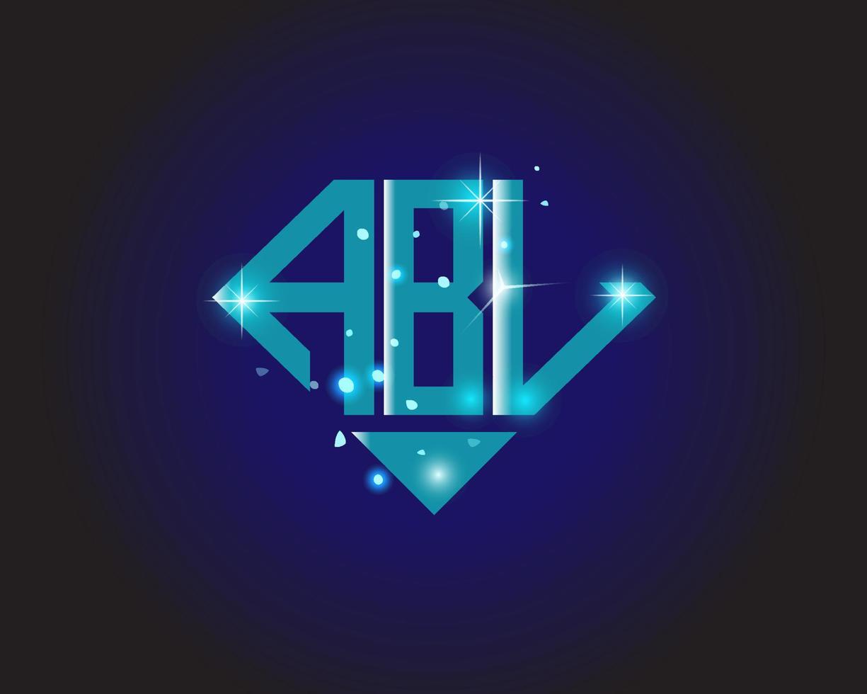 diseño creativo del logotipo de la letra abl. abl diseño único. vector