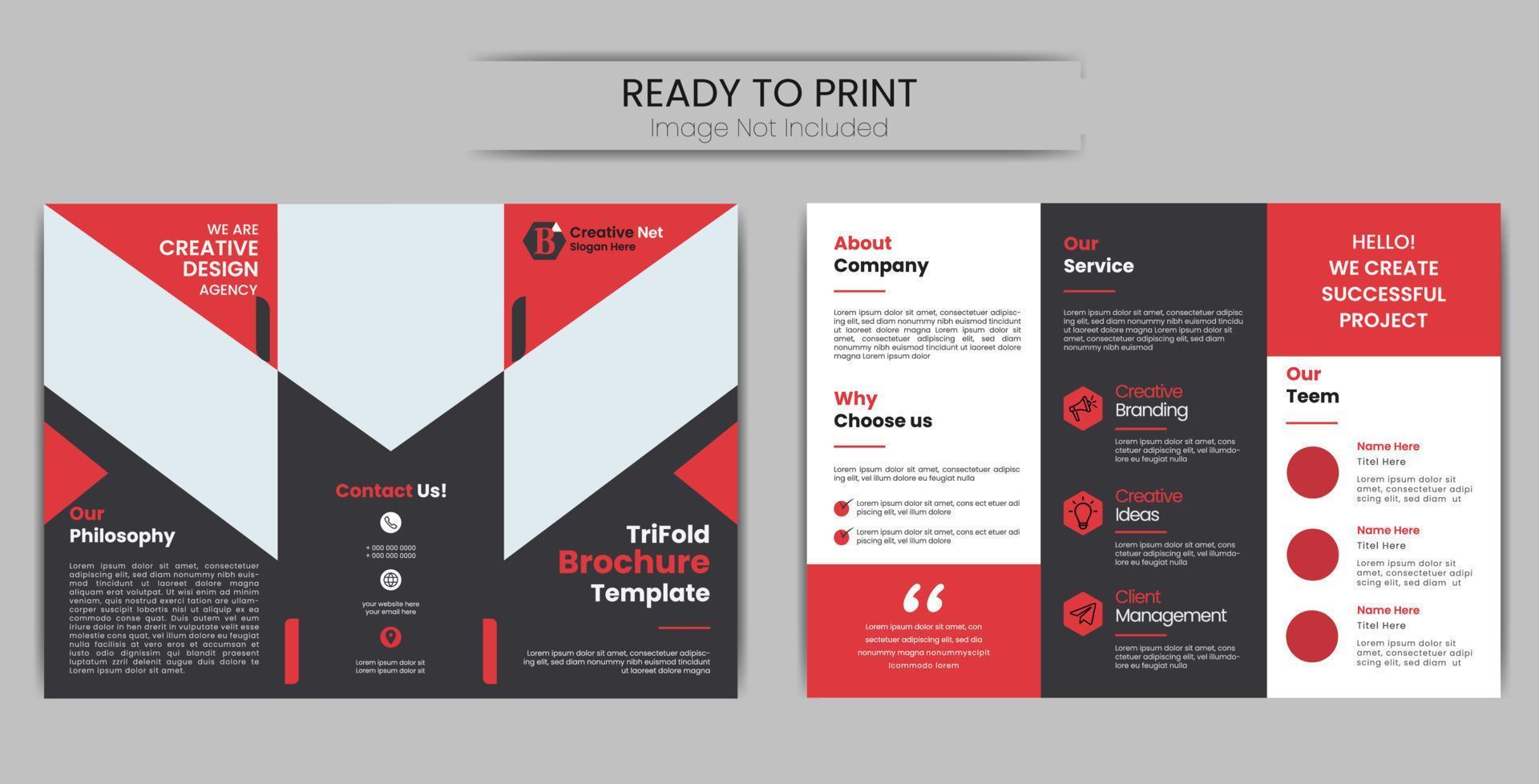 Modern tri-fold business brochure template. Brochure Design, Templates, Creative Tri-Fold, Trend, Business Brochure Templates in Tri-Fold Layout. Minimal flat design set. vector