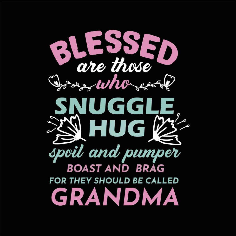 Grandma T-shirt Design vector