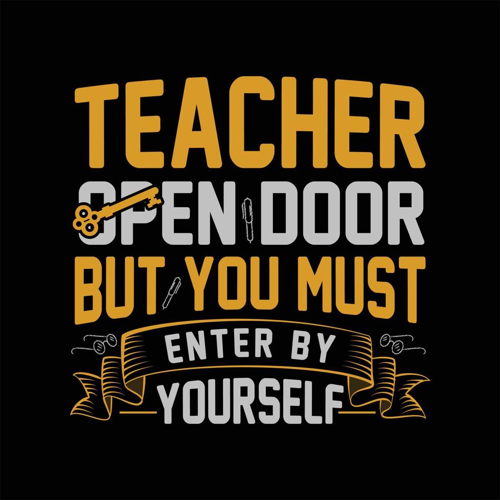 Teacher T-shirt Design vector