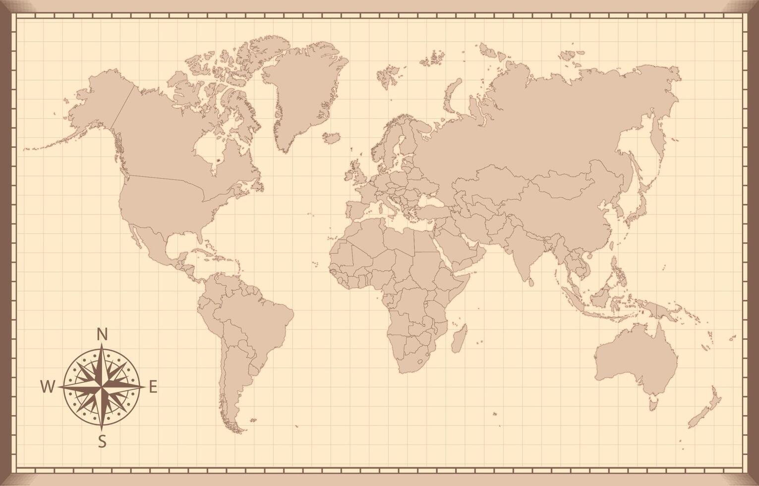 World Map Outline Design Background vector