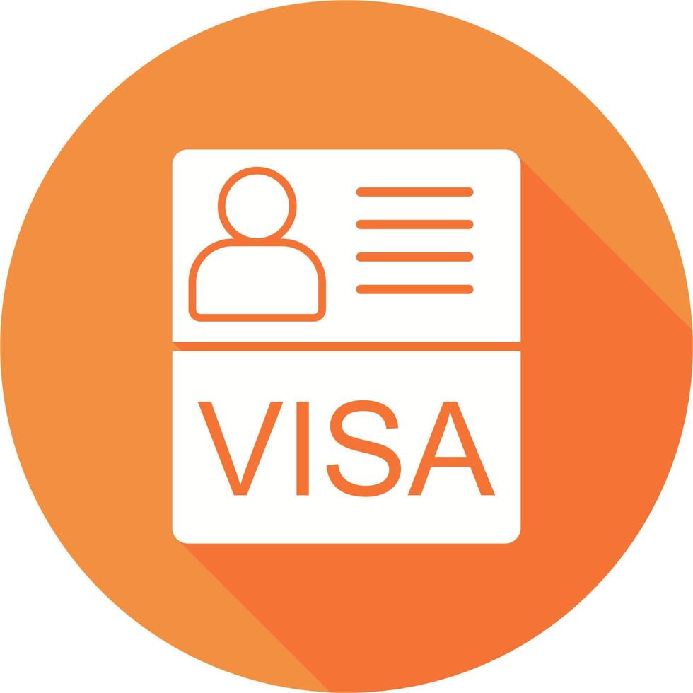 icono de vector de visa