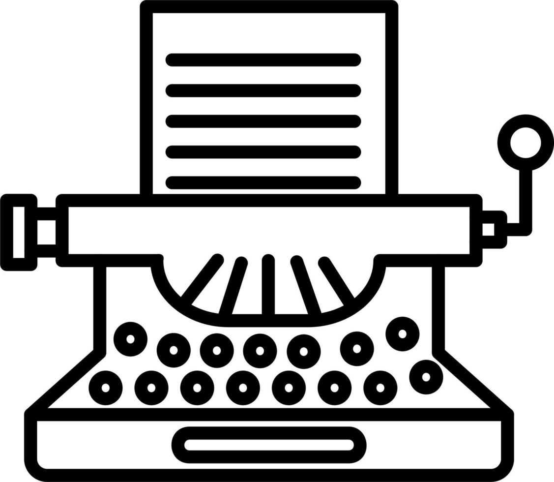 Typewriter Vector Icon
