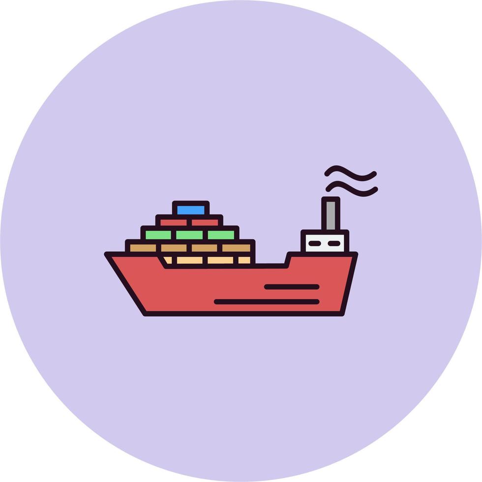 Cargo Ship Vector Icon