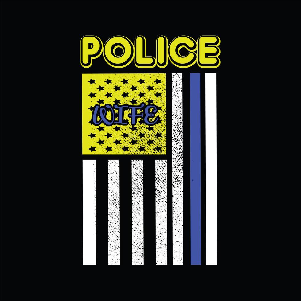 policía camiseta diseño vector