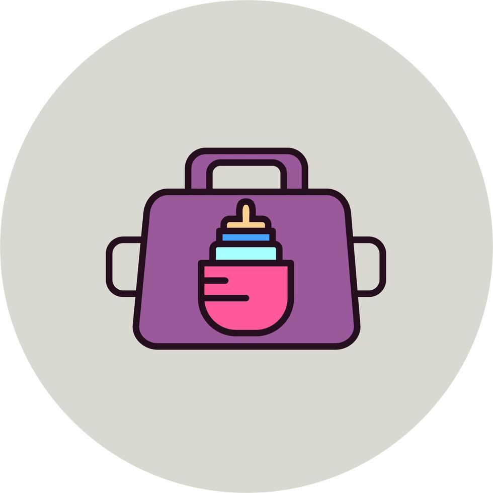 icono de vector de bolsa de bebé