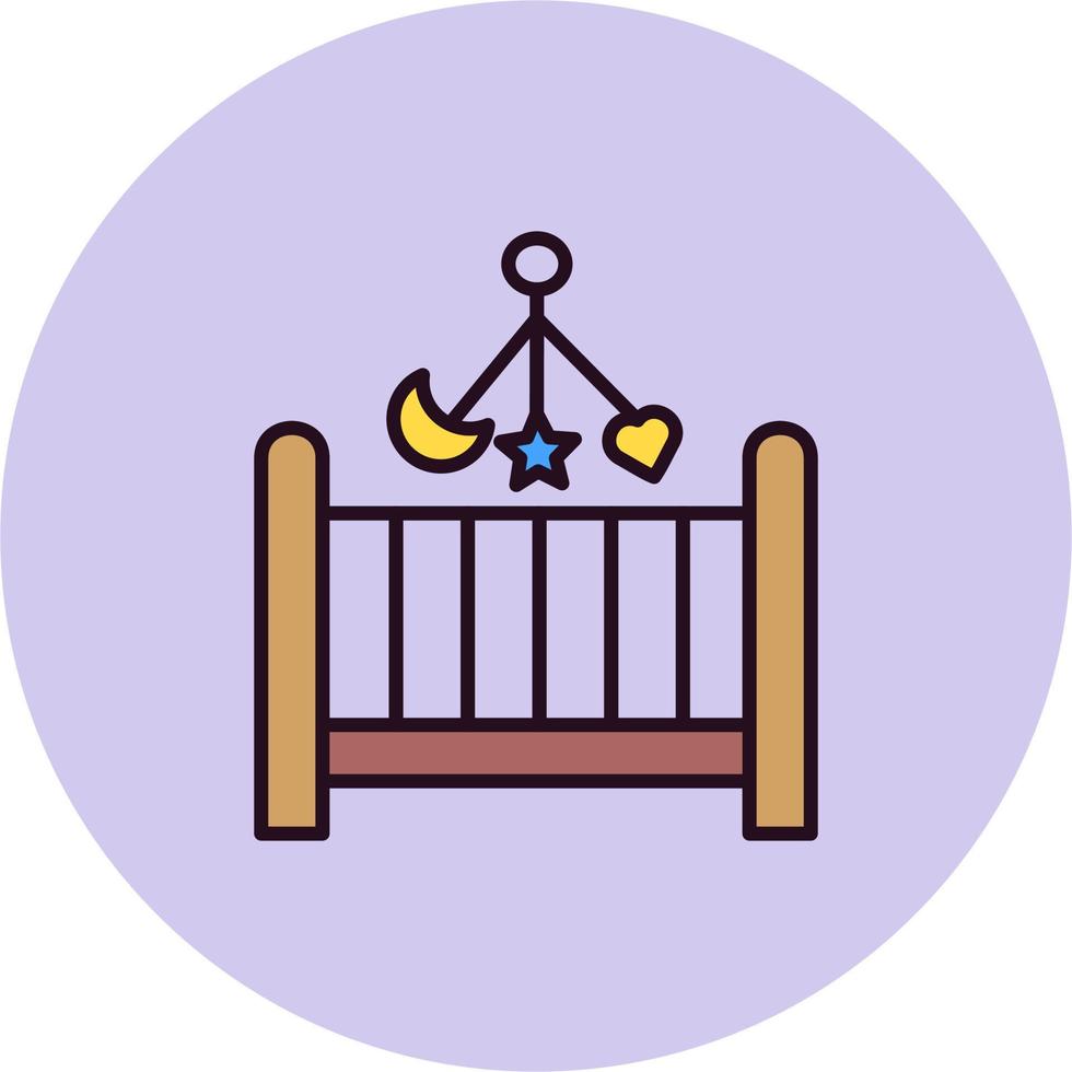 Baby crib Vector Icon