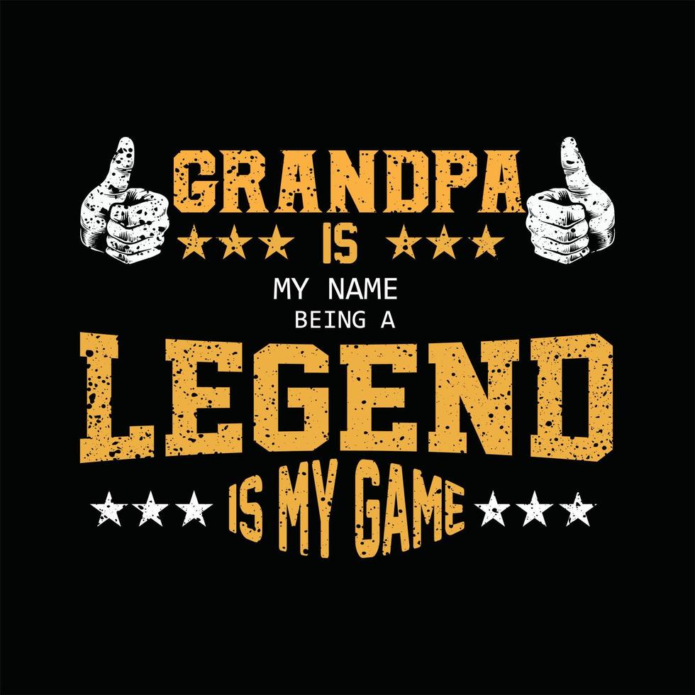Grandpa T-shirt Design vector
