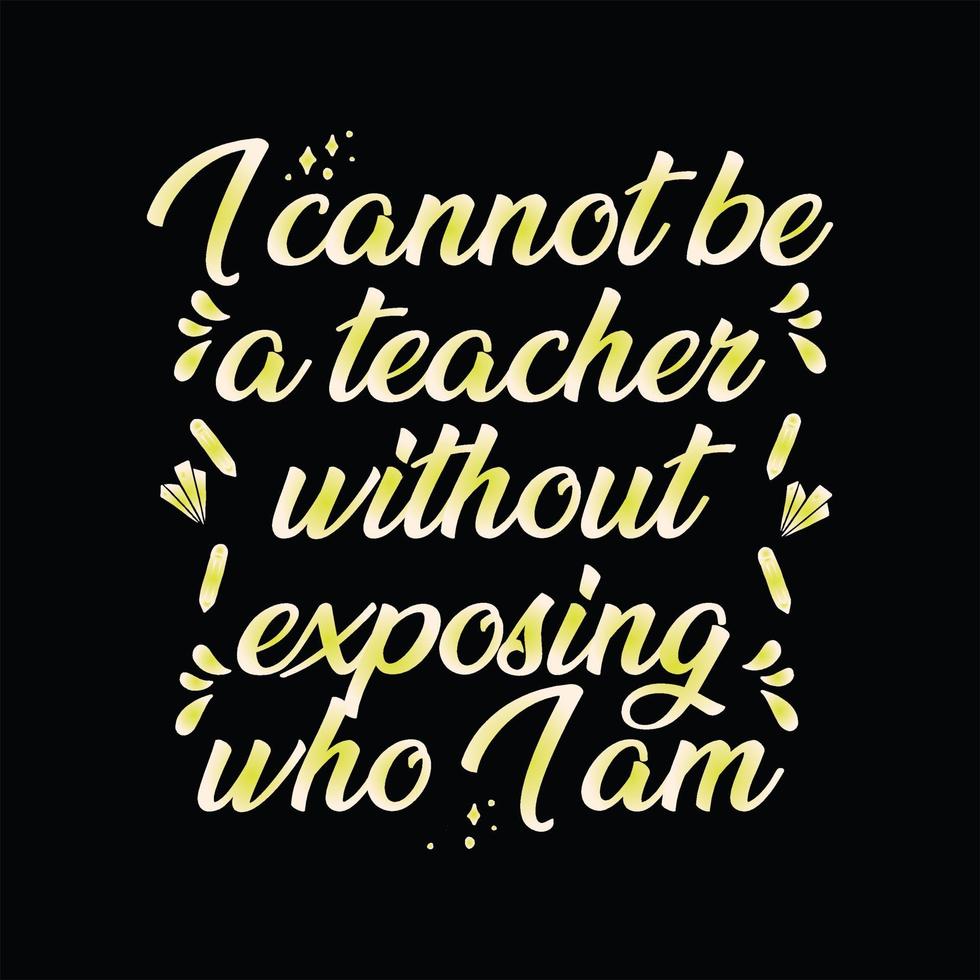 Teacher T-shirt Design vector