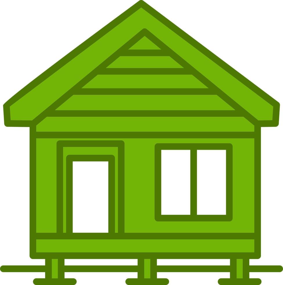 icono de vector de bungalow