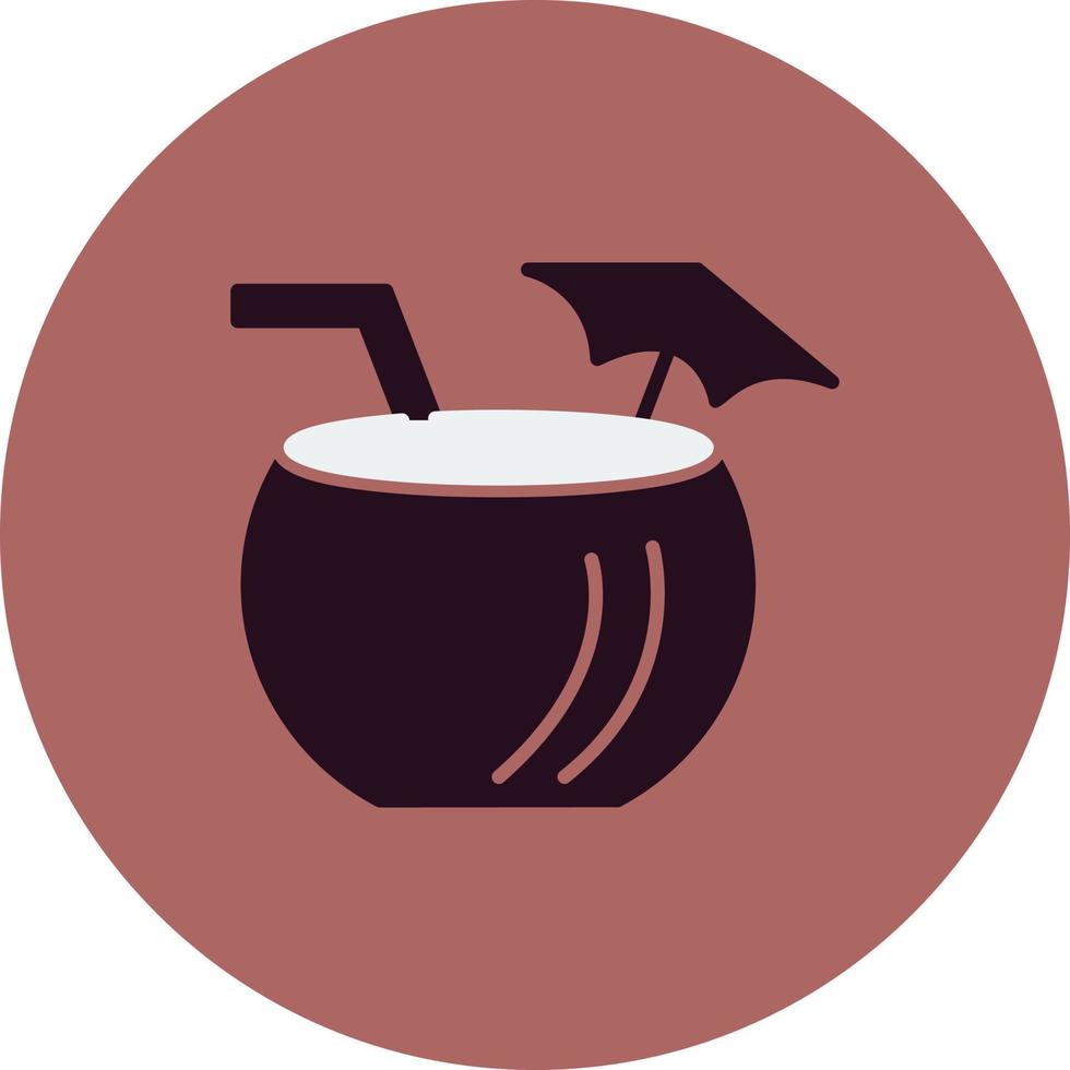 Coconut drink Vector Icon