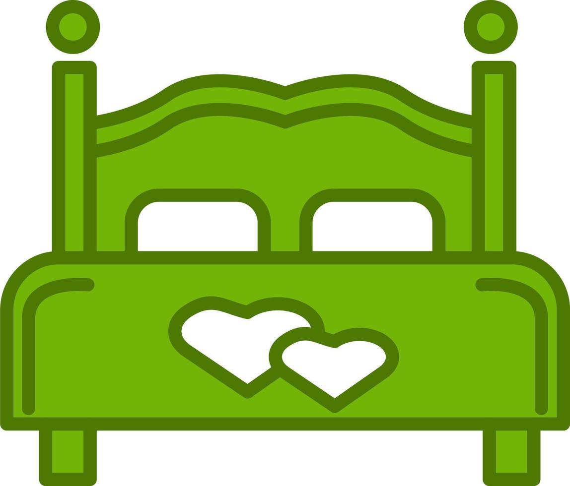 Double bed Vector Icon