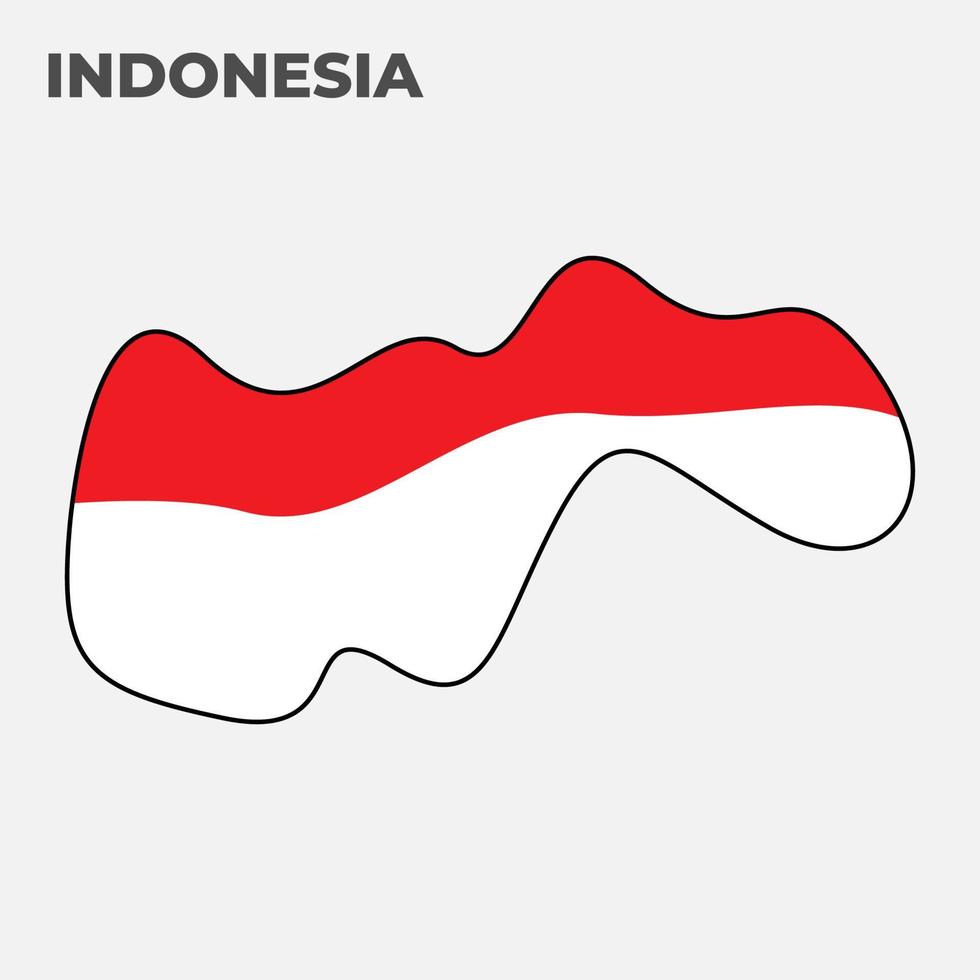 Indonesia flag vector abstract illustration