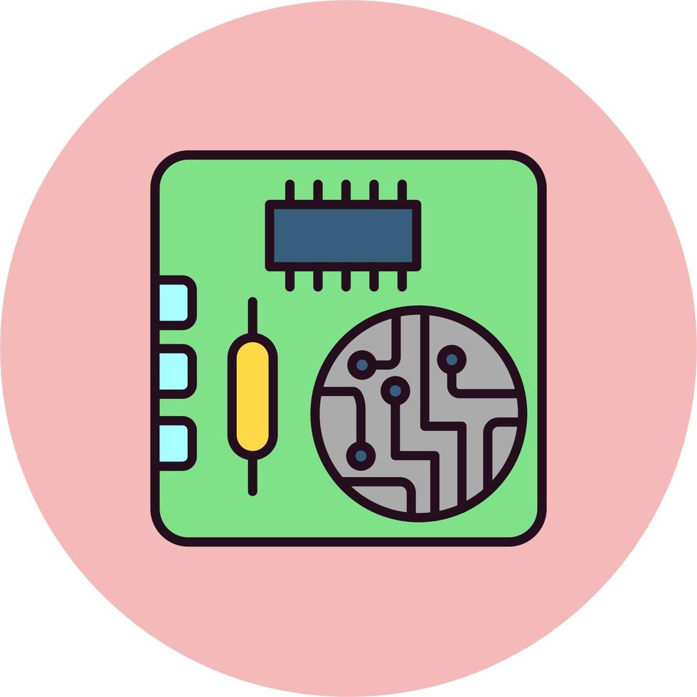 icono de vector de placa pcb