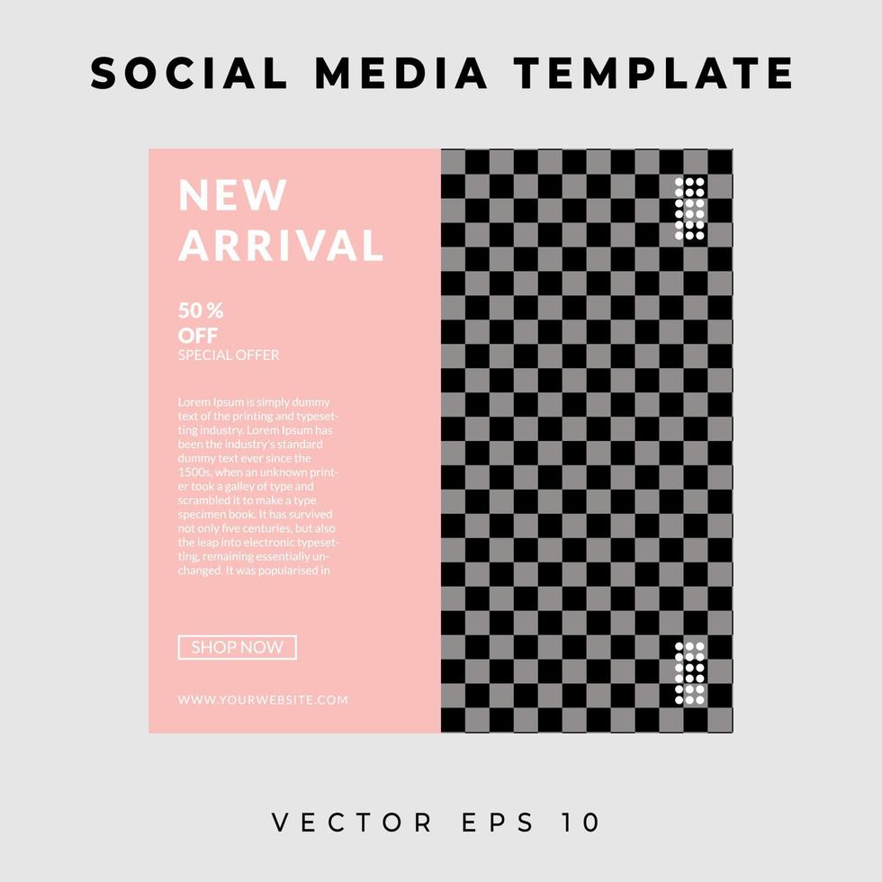 Social media template banner free vector