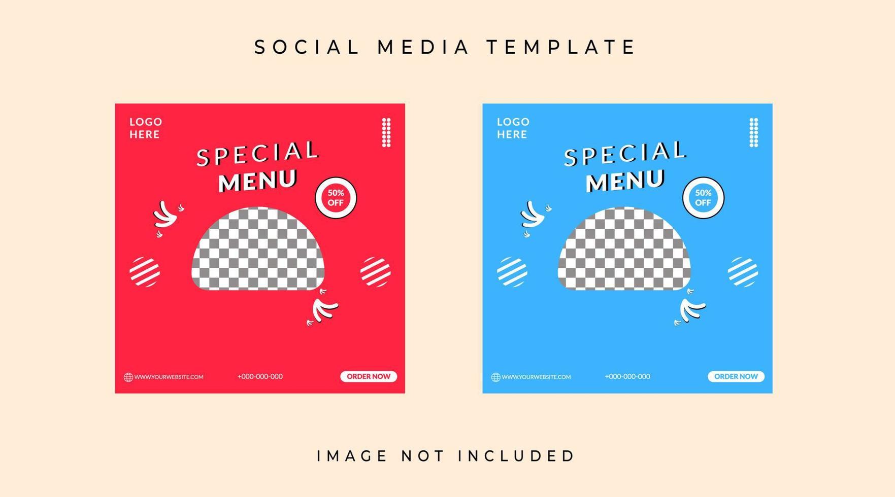 Social media template for banner or feed vector eps 10