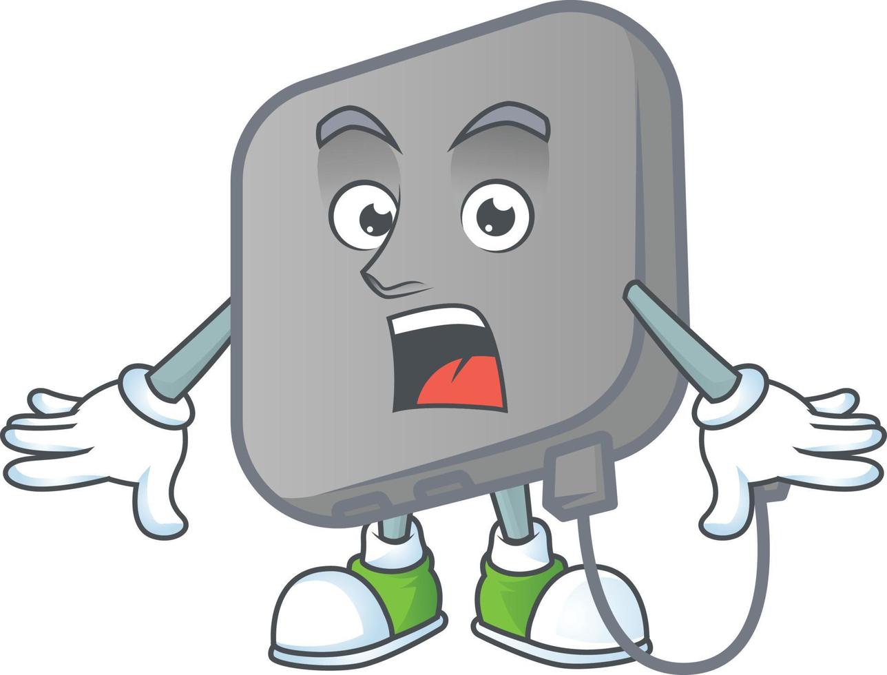 Power bank mascot icon design vector