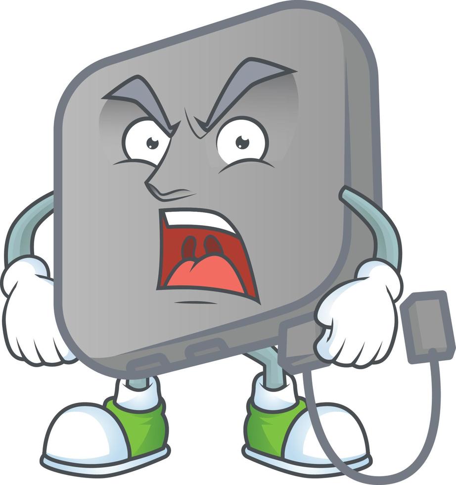 Power bank mascot icon design vector