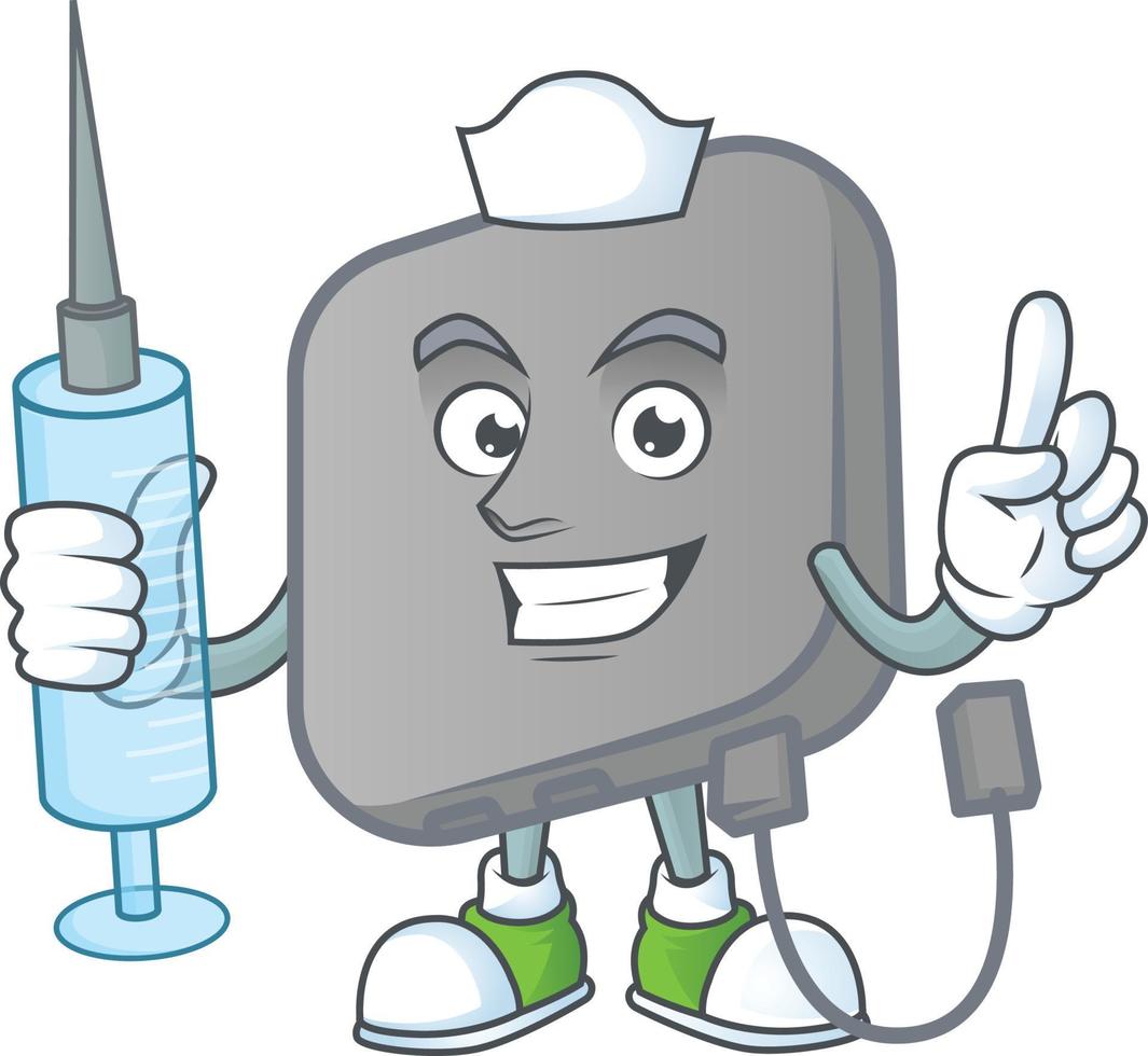 Power bank mascot icon design vector