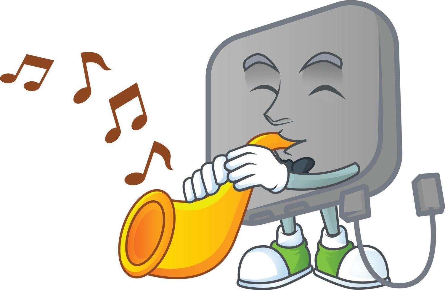 Power bank mascot icon design vector