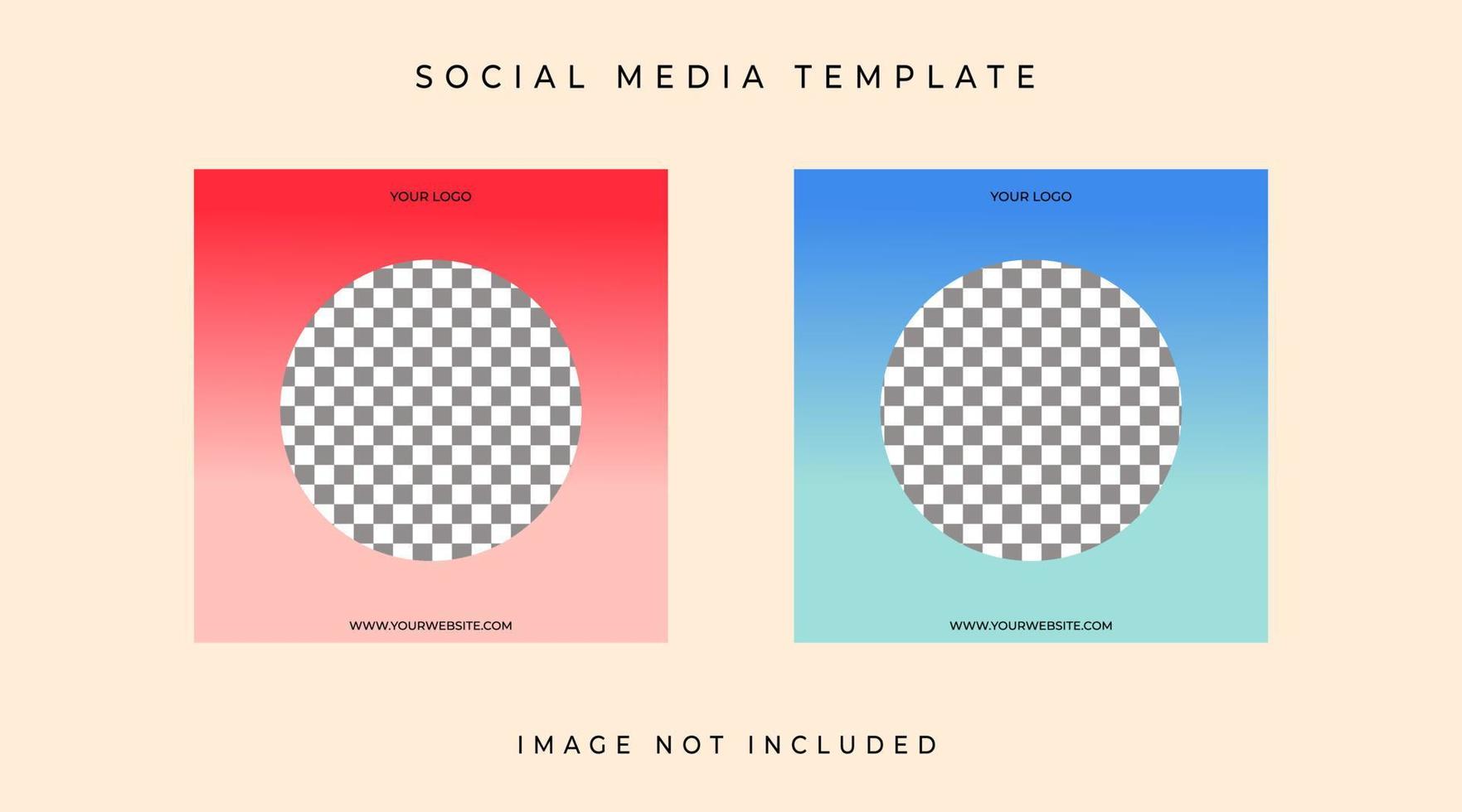 Social media template for banner or feed vector eps 10