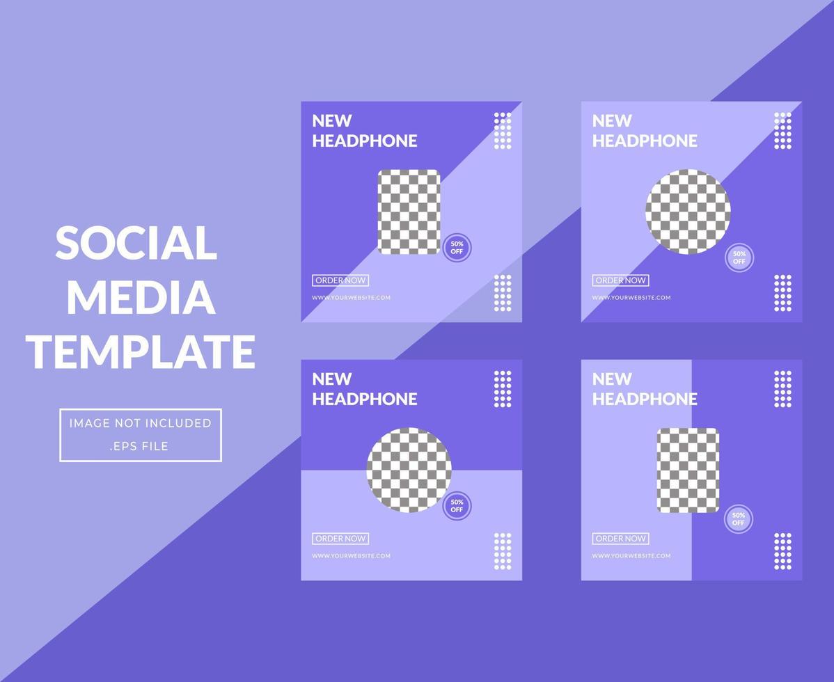 Social media template for banner or feed vector eps 10