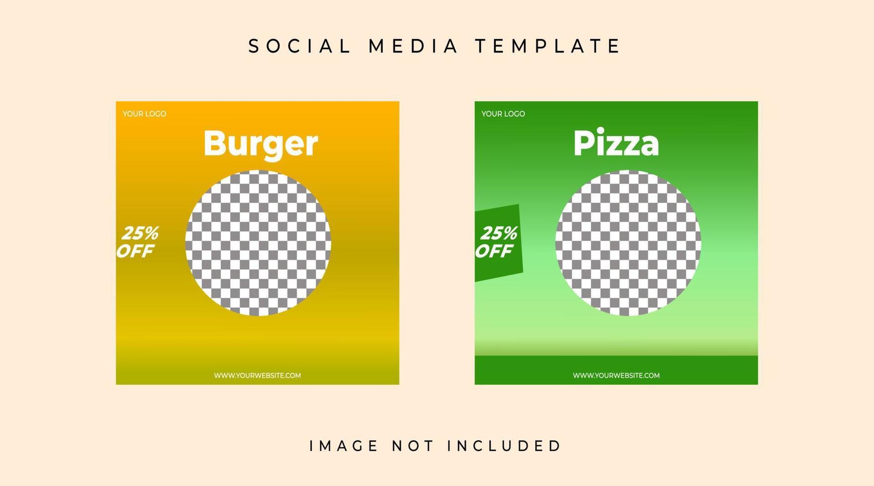 Social media template for banner or feed vector eps 10