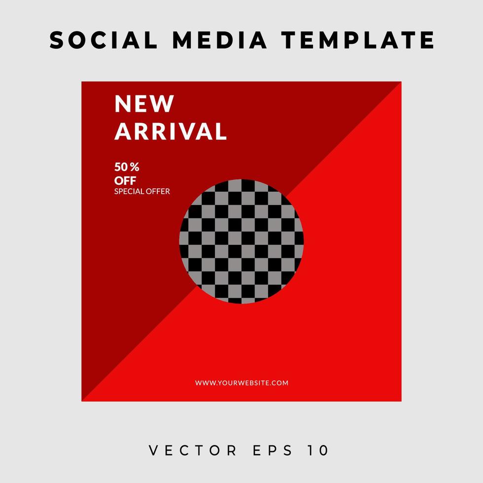 Social media template banner free vector