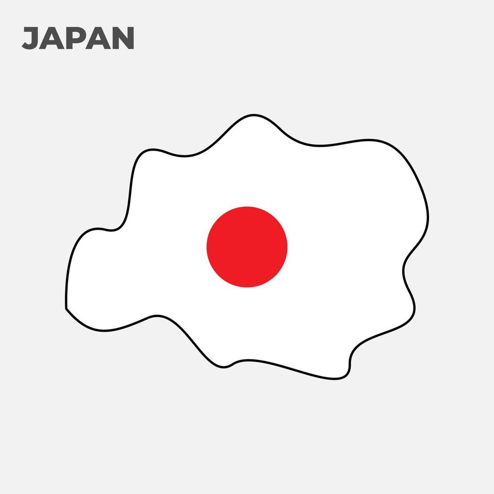 Japan flag vector abstract illustration