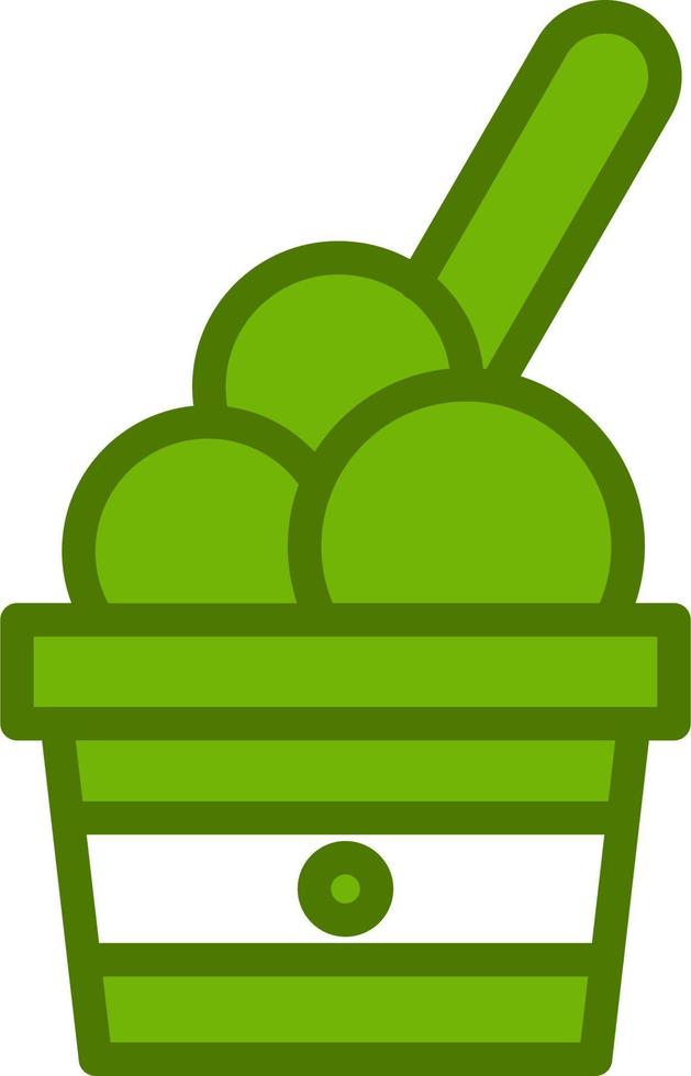 Ice Cream Balls On Cup Vector Icon