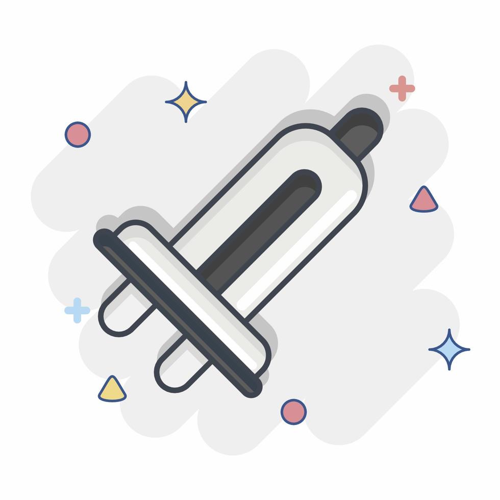 Icon Car Light. related to Car Service symbol. Comic Style. repairing. engine. simple illustration vector