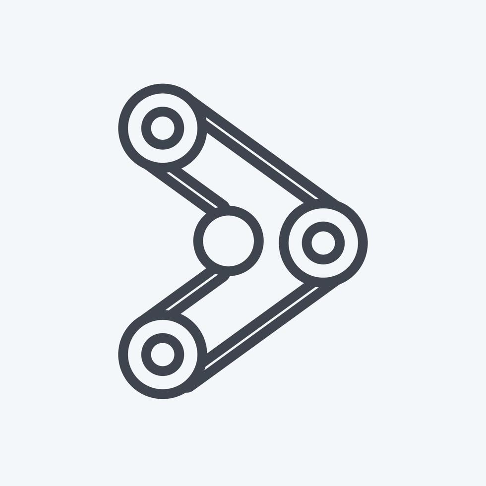 Icon Cambelt. related to Car Service symbol. Line Style. repairing. engine. simple illustration vector