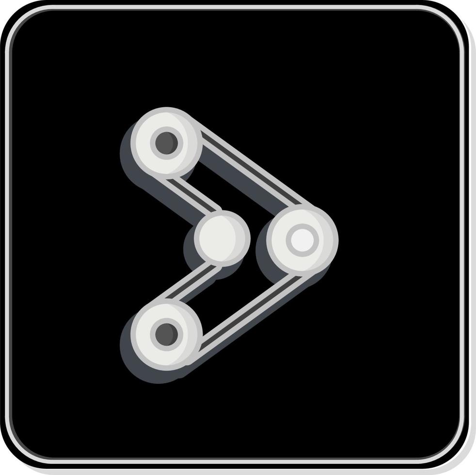 Icon Cambelt. related to Car Service symbol. Glossy Style. repairing. engine. simple illustration vector