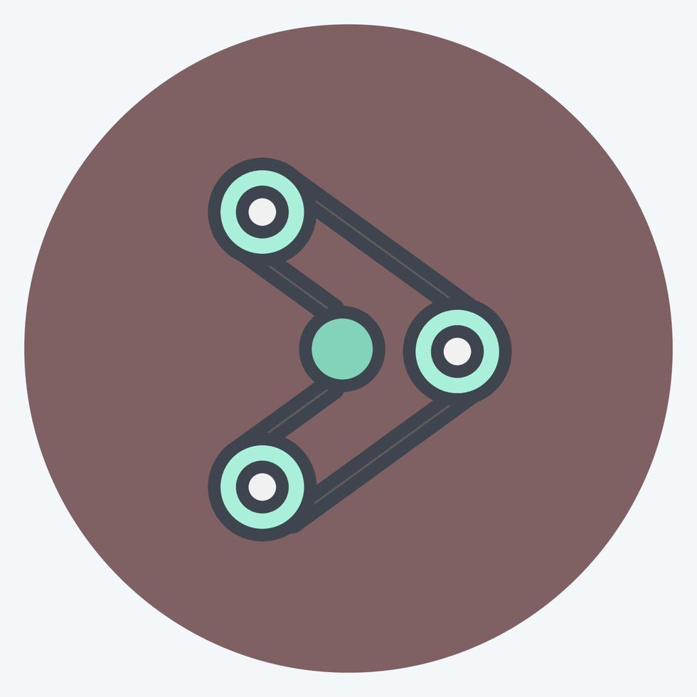Icon Cambelt. related to Car Service symbol. Color Mate Style. repairing. engine. simple illustration vector