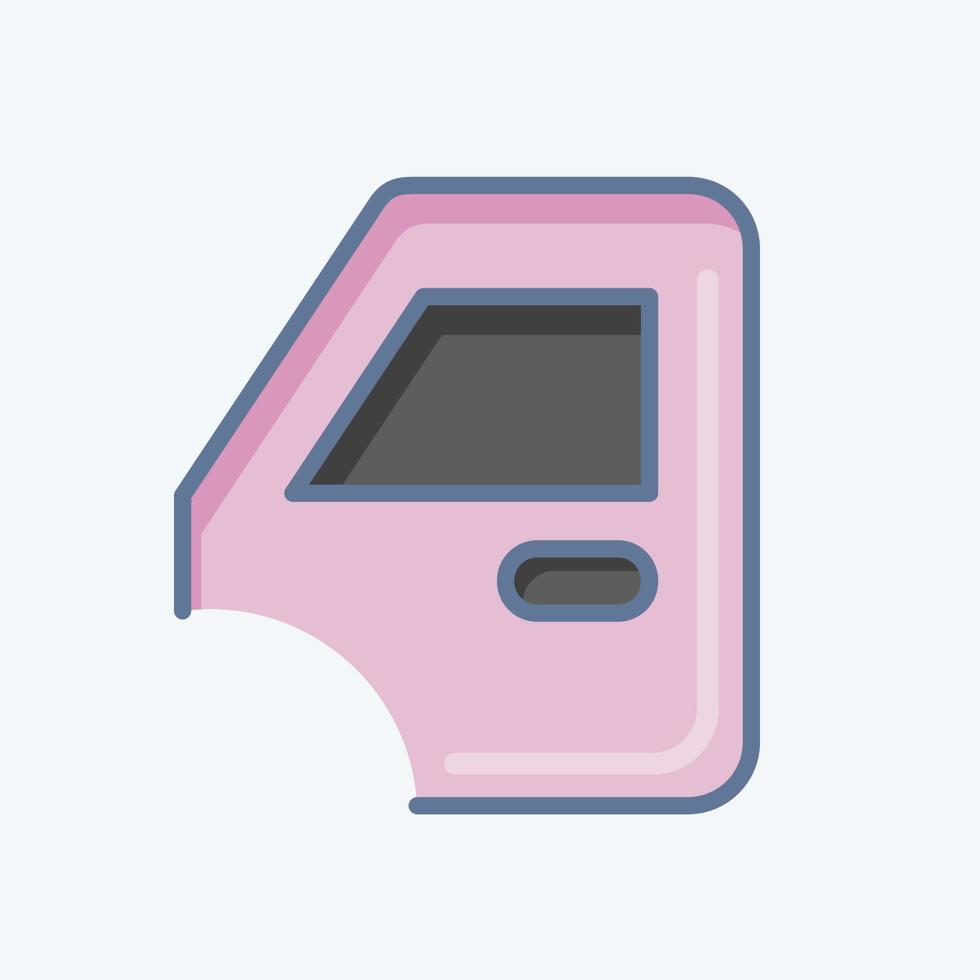 Icon Body Parts. related to Car Service symbol. Doodle Style. repairing. engine. simple illustration vector