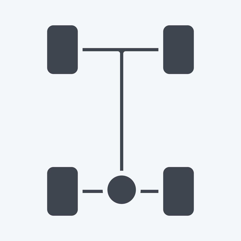 Icon Abs. related to Car Service symbol. Glyph Style. repairing. engine. simple illustration vector