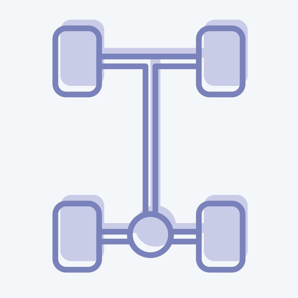 Icon Abs. related to Car Service symbol. Two Tone Style. repairing. engine. simple illustration vector