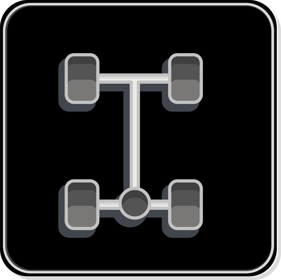 Icon Abs. related to Car Service symbol. Glossy Style. repairing. engine. simple illustration vector